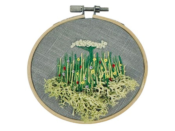 Silent Disco at Forge Mill Mini Summer Meadow Embroidery Workshop at Forge Mill