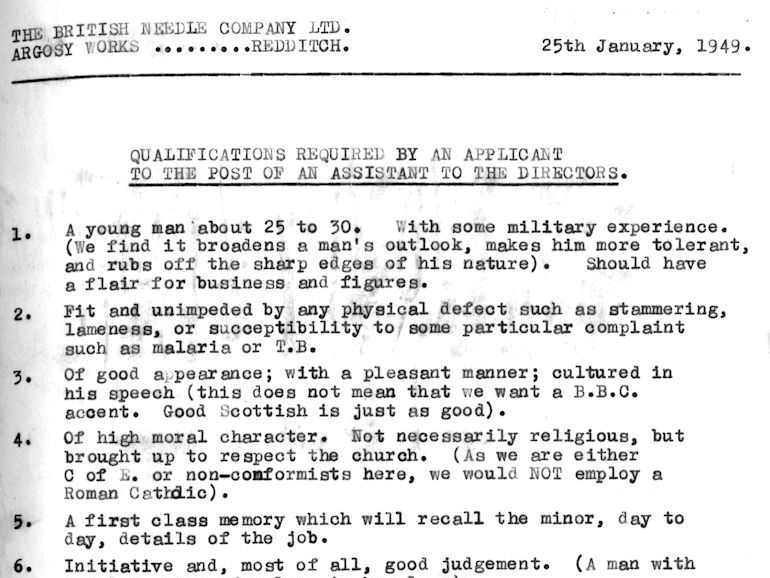 Human Resources 1940s/50s Style